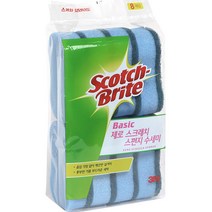 쓰리엠 베이직 제로 스크레치 스펀지 수세미, 8개입, 1개