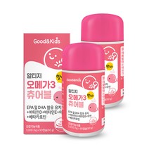 내츄럴플러스 굿앤키즈 알티지 오메가3 츄어블, 90정, 2개