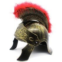짧은 깃털 중세로마 투구, 골드, 1개
