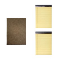 페이퍼랩 패드폴리오 A5 + 리갈패드 A5 50p x 2p, 브라운(패드폴리오),랜덤발송(리갈패드), 1세트