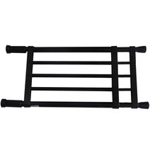 썬데코 이중 스프링식 압축선반 6호 111~190cm, 1개, 블랙