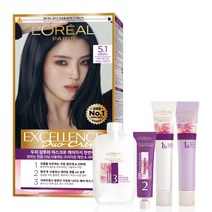 로레알파리 엑셀랑스 듀오 크림 염색제, 5.1호 애쉬 블루(6BA), 1개