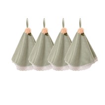 더깔끔 꽃레이스 주방 핸드타올 30 x 40 cm, 타입 1, 4개