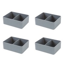 더자카 심플 미니 수납정리함 Free, 그레이, 4개