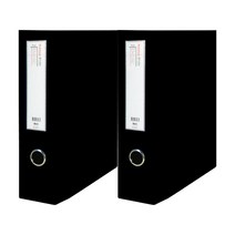 위즈오피스 노블 스티커 D링바인더 7cm, 블랙, 2개
