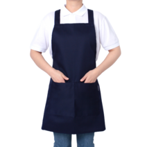 라미아스텔라 도톰한 H형 카페 바리스타 앞치마 S, 네이비, 1개