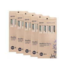 하이코스 Bamboo Story 성인용 초극세모 칫솔, 4개입, 5개