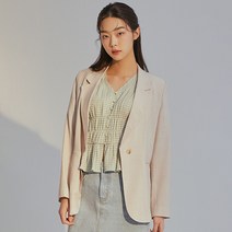 미쏘 여성용 폴리 테일러드 일자핏 싱글 자켓
