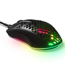 스틸시리즈 Onyx 유선 게이밍 마우스, Aerox 3 (2022), 블랙