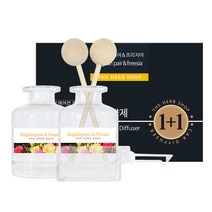 더허브샵 차량용 송풍구 디퓨저 40ml + 40ml, 1세트, 잉글리쉬페어 앤 프리지아