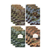 아이비스 두꺼운 상철 수첩 카모 PS00556 4종 x 3p 세트, A, B, C, D, 1세트