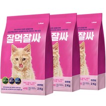 로반 잘먹잘싸 황금변 피부 모질 고양이 사료, 2kg, 연어, 3개