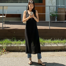 화이트폭스 베이직 트임 나시 롱원피스