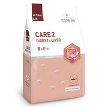 네츄럴랩 케어2 유기농 70% 강아지 기능성사료, 장&간 케어, 2.5kg, 1개