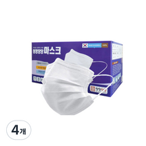 MB필터 일회용 덴탈마스크 성인용 개별포장 화이트, 50매입, 4개