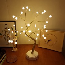 제이토리 36 LED 앵두 전구 미니트리 무드등, 골드