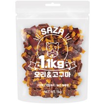 사자 강아지 대용량 실속형 간식 1.1kg, 1개, 오리   고구마 혼합맛