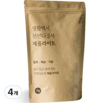 생활백서 천연 다공석 제올라이트 제습제, 1kg, 4개