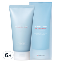 리더스 카밍 클리어 아크네 폼 클렌저, 150ml, 6개