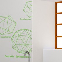 웹데코 그래픽스티커 Geometric Space, 그린