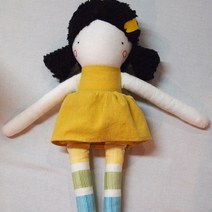 날아라미쎄스깡 곱슬머리 봉제인형, 노랑, 55cm