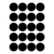 슬로우드로잉 데코스티커 심플도트A, 블랙