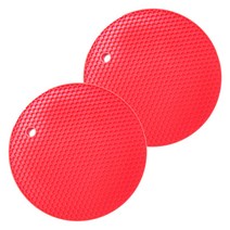 블럭마트 실리콘 냄비받침, 레드, 2개, 1개