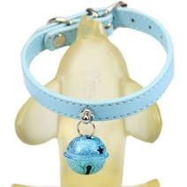 카니스 비비드 방울 목줄 블루 PYW5241, S (1.3cm x 25cm), 1개