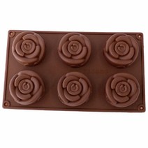 SL 실리콘몰드 장미봉우리 6구, 1개