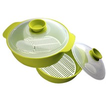 리빙앳홈 스마트 전자렌지 찜기 그린, 1세트