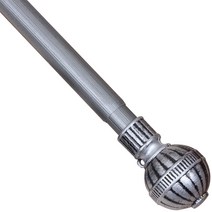 준앤컴퍼니 25mm 궁전캡 커튼봉 12호 250~360cm, 실버블랙, 1개