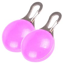 펫코디 LED 원형 애견 팬던트, 핑크, 2개입