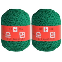 구정 타조 30수 뜨개실 2p, 106 연녹, 2개