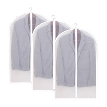 라이프포인트 화이트 반투명 PVC 의류커버 중, 3개입, 1개