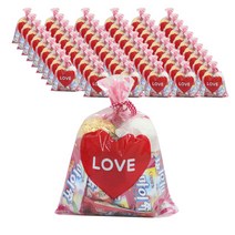 HCN 하트봉투 핑크 60p + 체크타이 레드 60p, 1세트