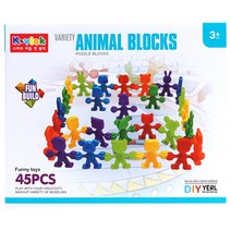 오즈토이 동물블럭 완구, 혼합 색상
