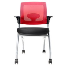 체어클럽 오피스팝 WC20 고정형 의자, 레드