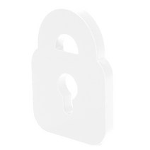 쿠 홈 인테리어 소품 아크릴 스텐딩 이모티콘, 자물쇠 (투명)