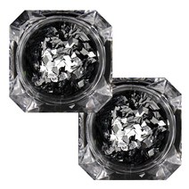 이코디 다이아몬드 네일글리터 2mm, 실버, 2개입