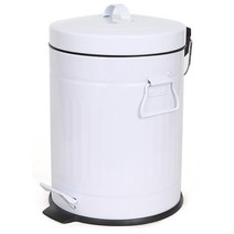 기프트캔 칼라 댐퍼 휴지통 5L 무소음, 화이트, 1개