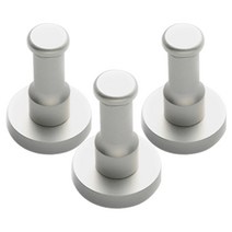 블럭마트 나사고정형 알루미늄 다용도 후크, 실버, 3개입
