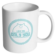 핸드팩토리 민트고양이 너만을 머그컵, 내부 화이트, 1개