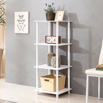 노아가구 사각선반4단, 화이트