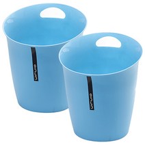 리버그린 모던 손잡이 휴지통, 블루, 2개입