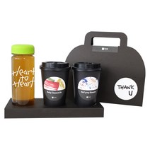 1AM 쥬뗌므 블랜딩 프리미엄 차세트 연두뚜껑, 보틀 + 스티커 Heart to H + 루비 캐모마일 3p + 얼그레이 블라썸 3p + 패키지 블랙 Thank U, 1세트