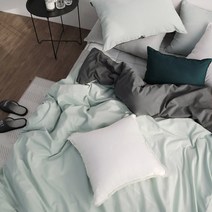 끌래망스 리버민트 바이오워싱 양면침구 이불커버 풀세트