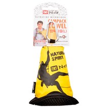 엔릿 삼각형 캠팩 타올 대형 58 x 64 cm, 옐로우, 1개