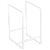 블럭마트 주방 심플 스텐 접시꽂이 화이트, 1개