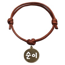 펫츠룩 굿모닝 카라멜 반려동물 목걸이 S 메탈원형 팬던트 M, 골드(순이), 1개
