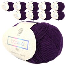 연일섬유 룩스 울 7ply 명품 뜨개실 10p, 22번 딥퍼플